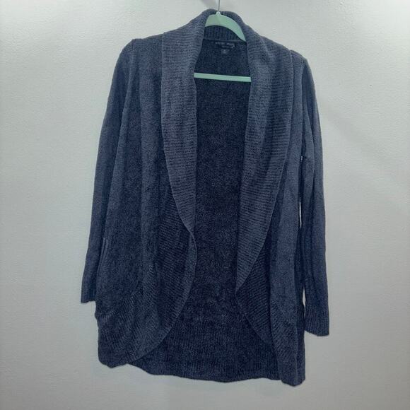 Barefoot Dreams Cozy Chic Lite Gray Knit 
Cardigan Size Medium - Picture 2 of 15